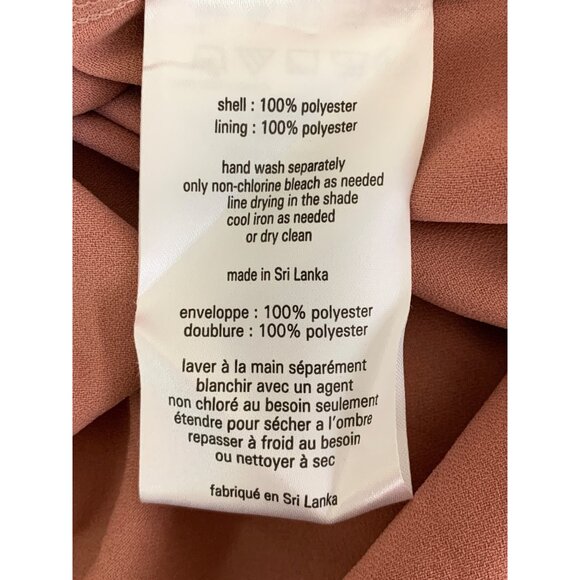 Davids Bridal Desert Coral High Low One Shoulder Dress Size 10 NWT Wrap Wedding - Picture 10 of 11